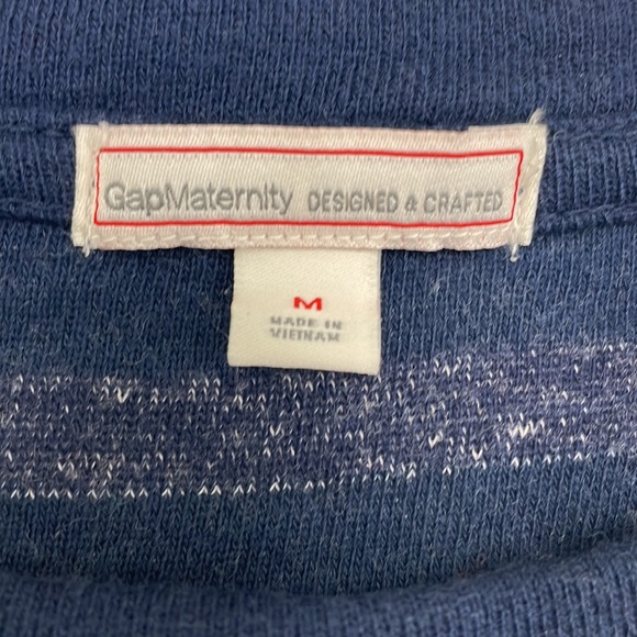 Gap // Maternity Sweater Women’s Sz Med Pullover Hi Low Stretch Crewneck Striped - Picture 6 of 7